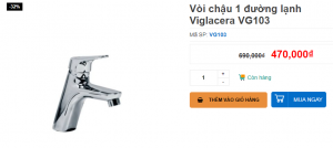 vòi chậu Viglacera