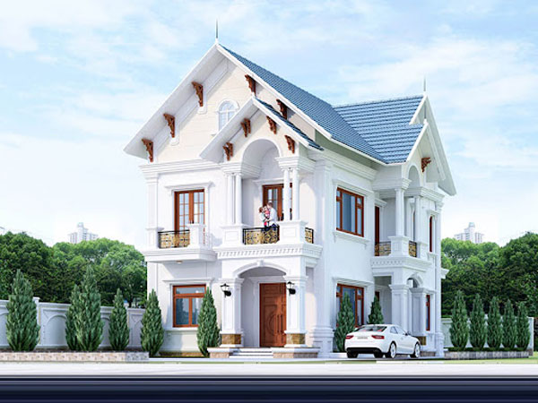 Những mẫu nhà đẹp 2 tầng mái thái phong cách biệt thự mini 