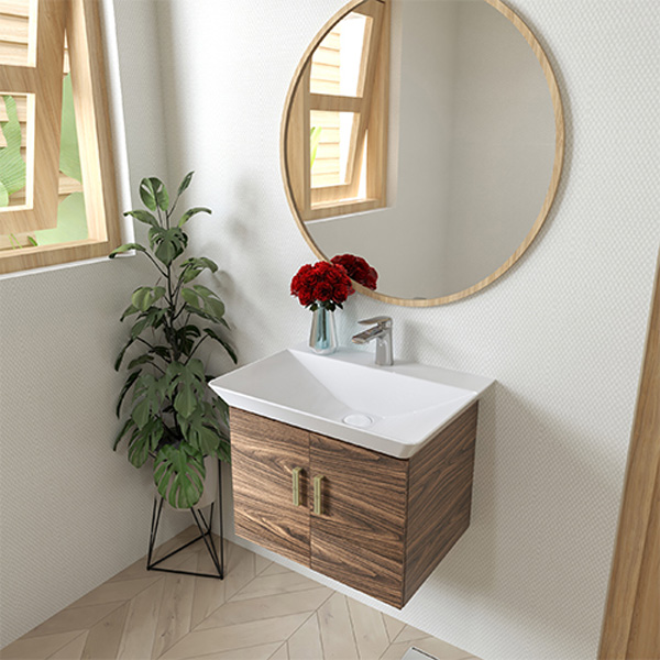 Bộ tủ chậu Viglacera Platinum P.69.700 trong phòng tắm